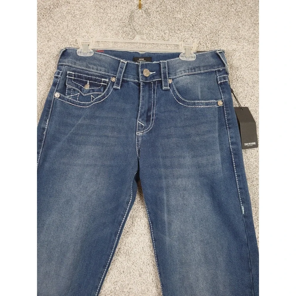 True Religion 32x32 Geno Big T Flap 5 Pockets Design 70045 Jeans NEW $199